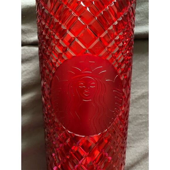 Starbucks Holiday 2021 Red Jeweled Tumbler Cold Cup 24oz - Picture 2 of 3